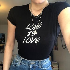 Garage Black Graphic Tee - Love Is Love